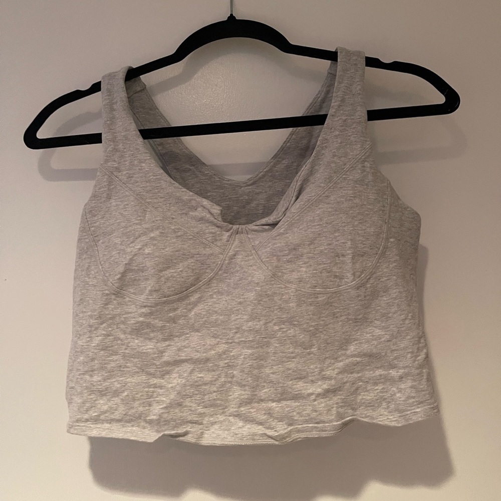 Halara gray crop top